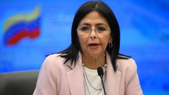 Delcy Rodríguez, presidente encargada de Venezuela. / Foto: @eleccionescolom en X.